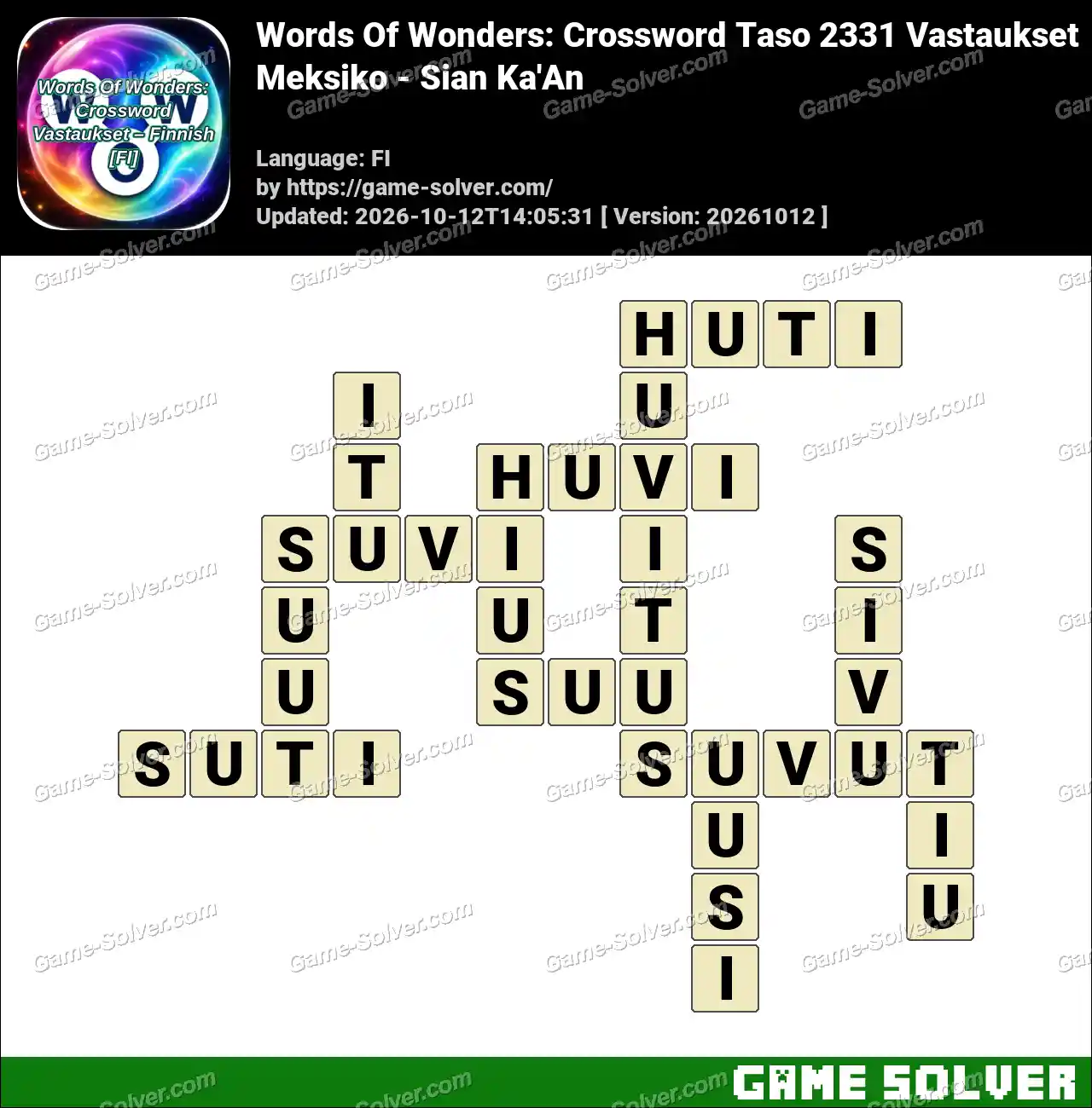Words Of Wonders: Crossword Taso 2331 Vastaukset – Meksiko – Sian Ka’An